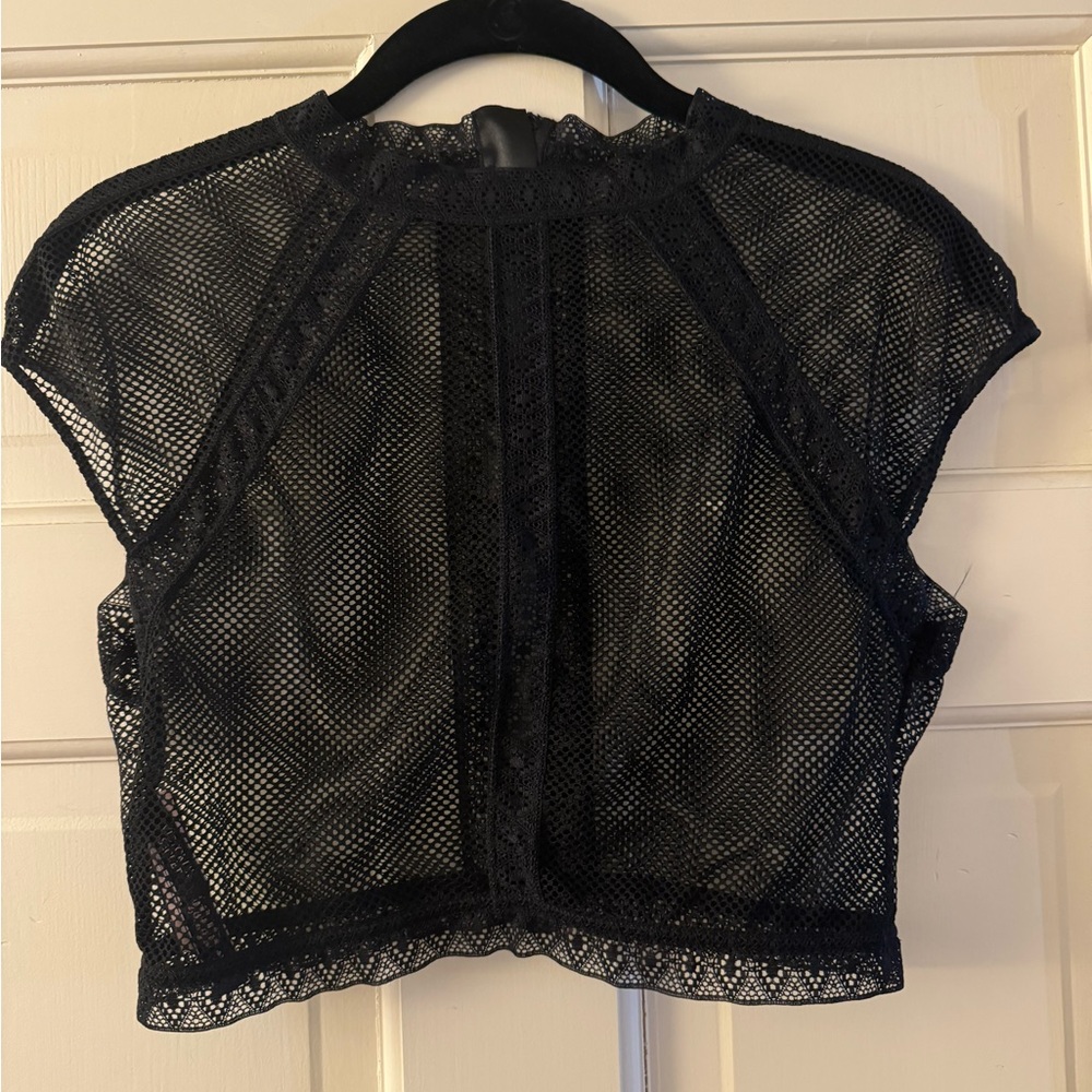 Black net Victoria’s Secret crop top